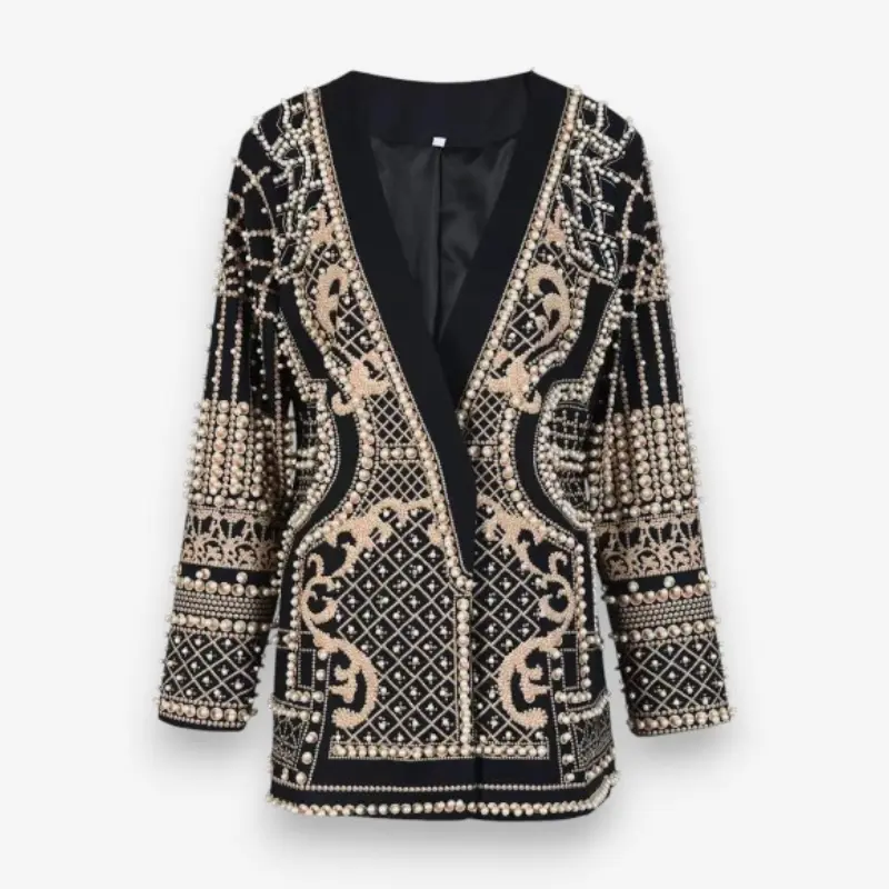 Veste femme ample col V manches longues