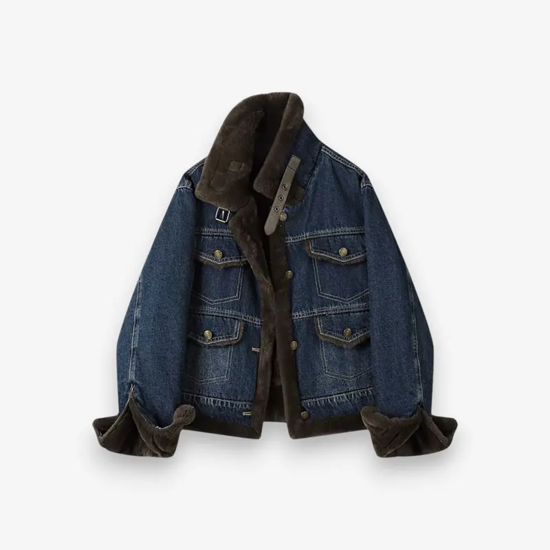 Veste femme boutonnée col rabattu manches longues
