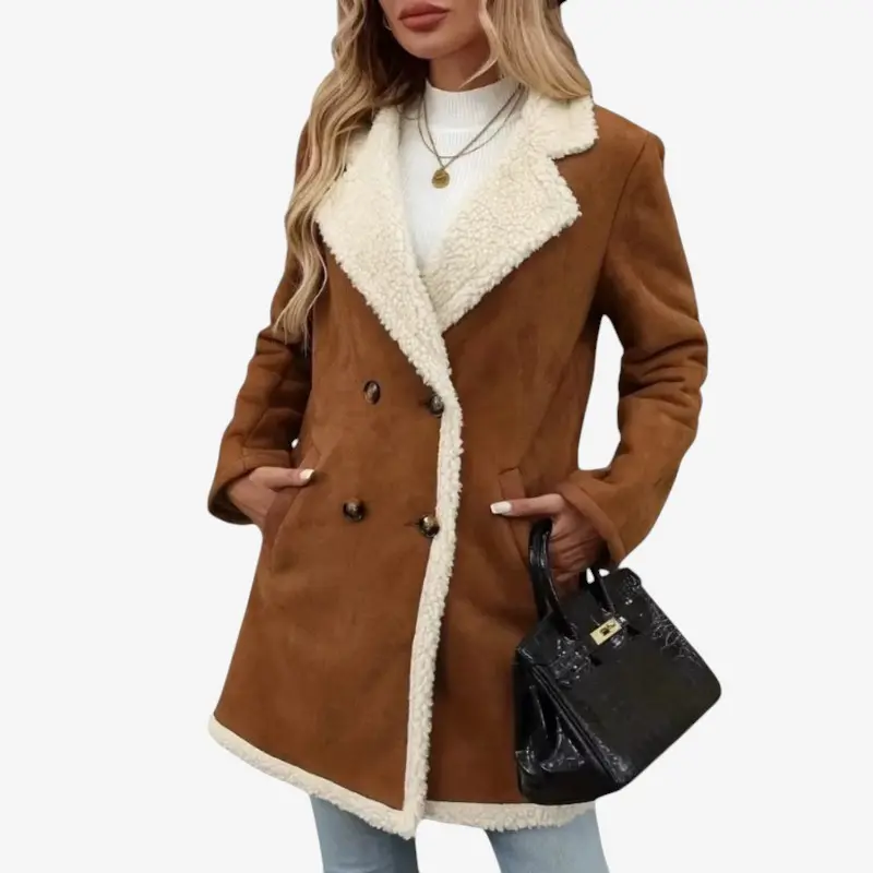 Veste femme doublée polaire boutonnée