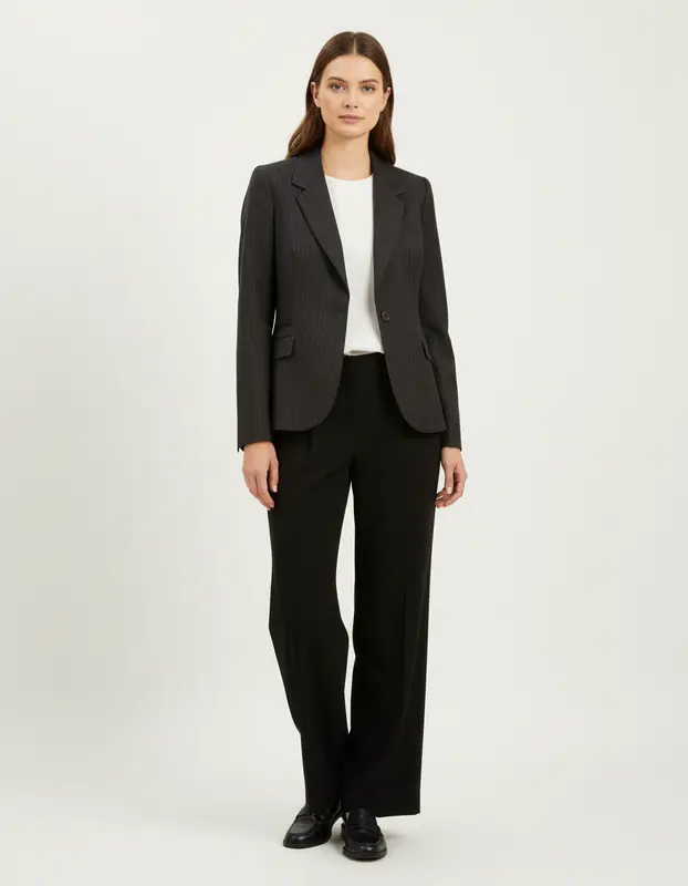 Veste grise rayée - Taille M/38