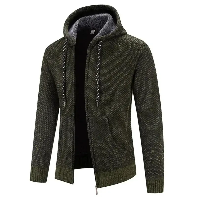 Veste homme à capuche zippée épaisse