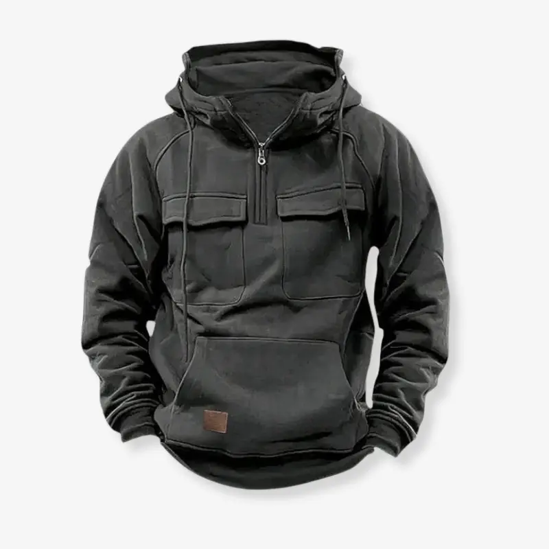Veste homme ample à capuche avec poches multiples