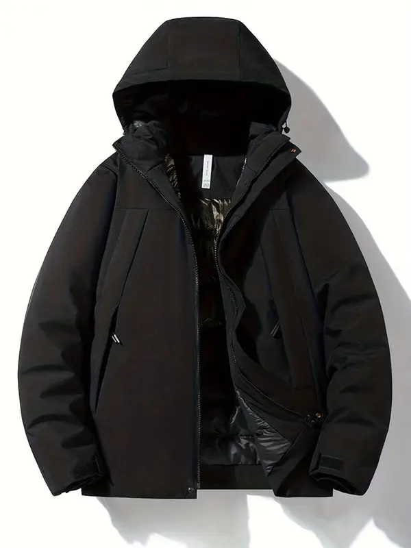 Veste imperméable à manches longues avec capuche