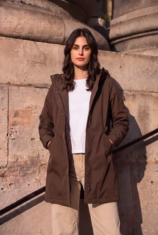 Veste imperméable longue mi-saison