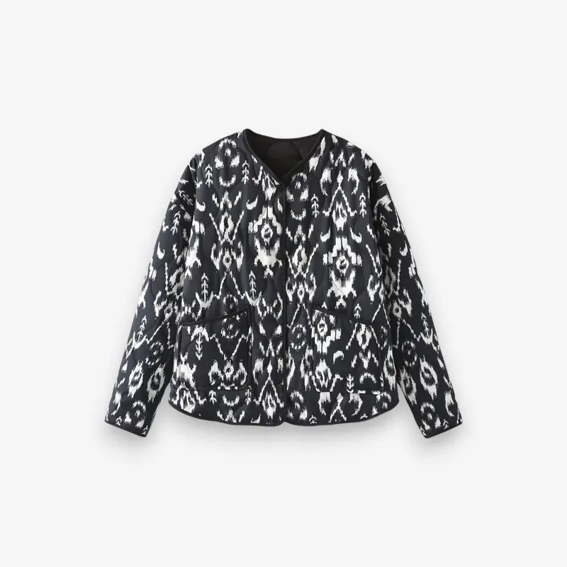 Veste imprimée femme col rond