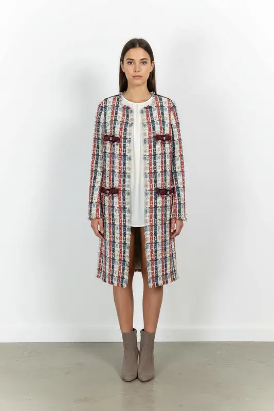 Veste Longue Multicolore - Taille M/38