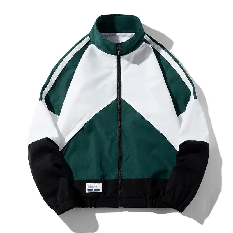 Veste mi-saison homme rétro zippée, style sportif