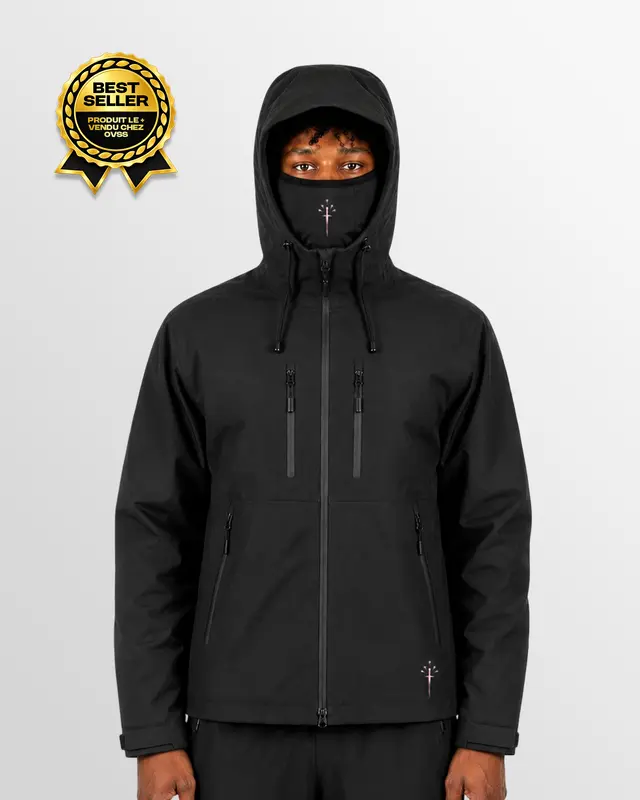 VESTE NINJA - ROSE/NOIR