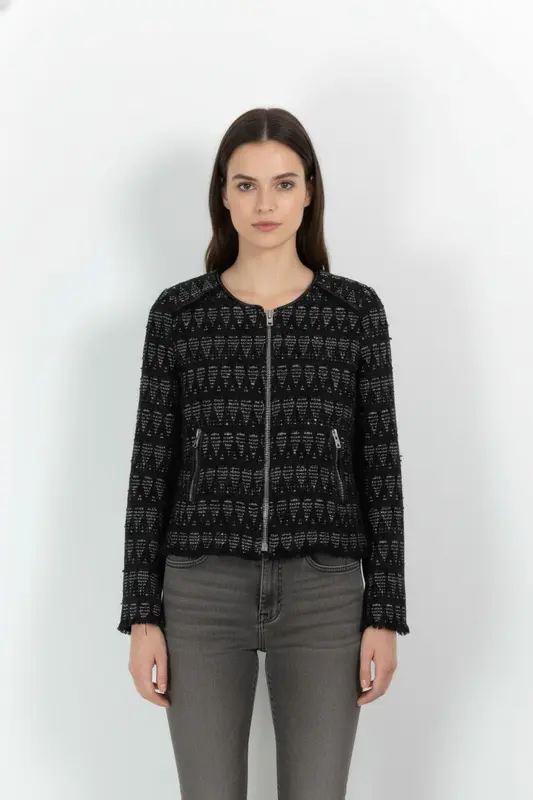 Veste Noire et Grise - Taille XS/34