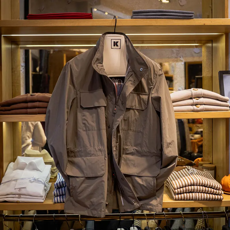 Veste saharienne technique en taupe