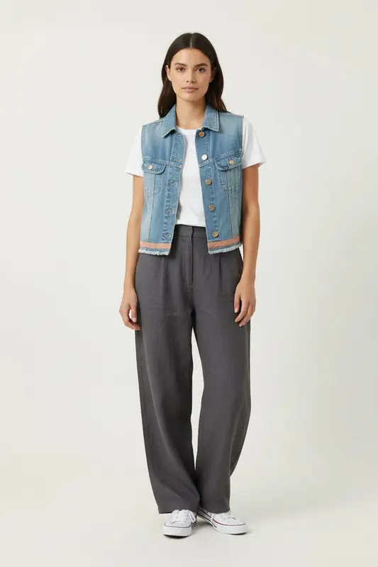 Veste Sans Manches Bleue - Taille S/36