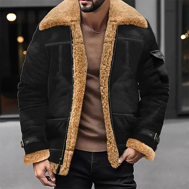 Veste sherpa homme, légère, chaude et facile à porter