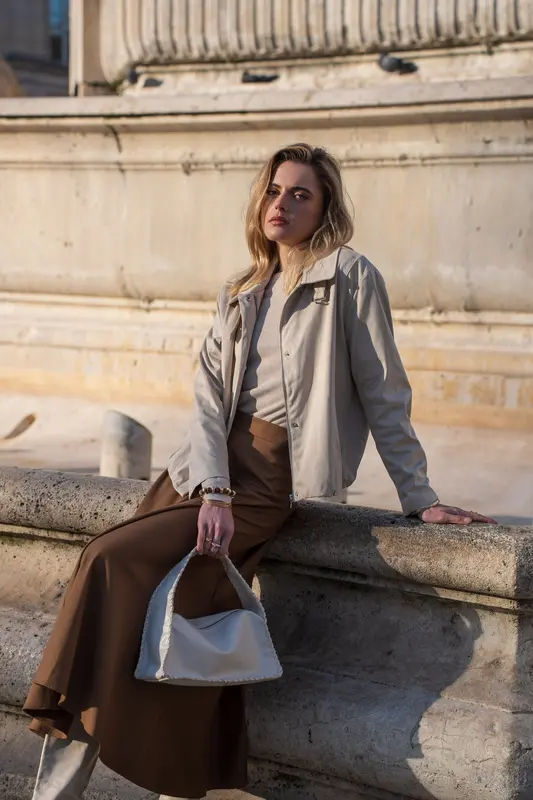 Veste suédine avec boucle