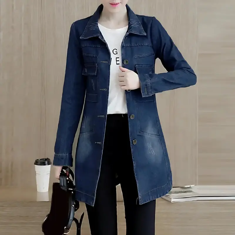 Veste Tendance à Manches Longues et Poches Multiples