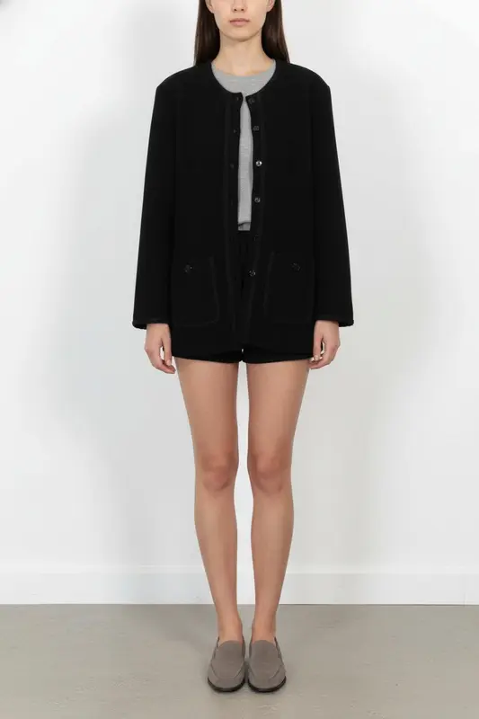 Veste Tweed Noire - Taille XS/34
