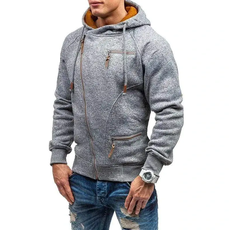 Veste zippée homme coupe ajustée avec poches