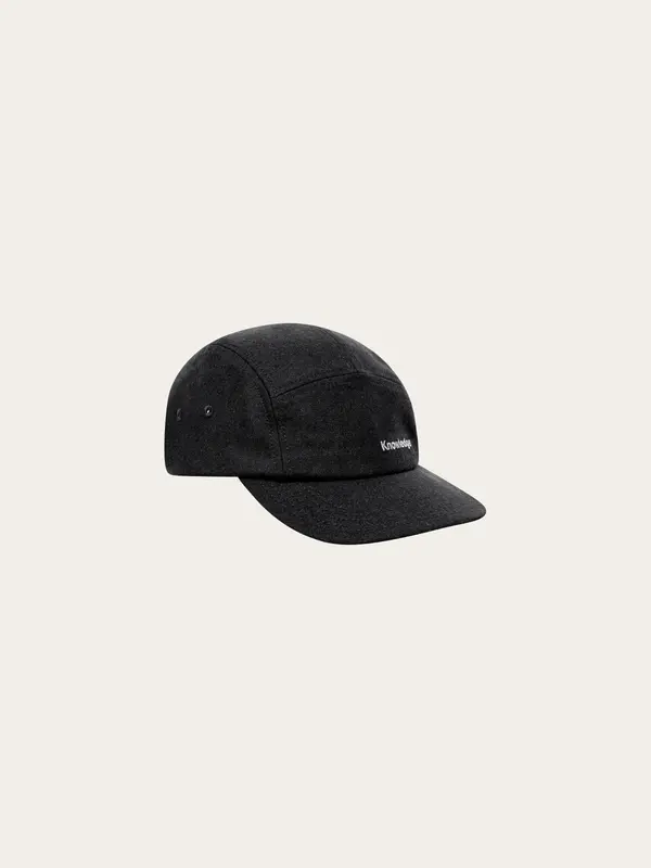 Wool 5-panel cap - Dark Grey Melange