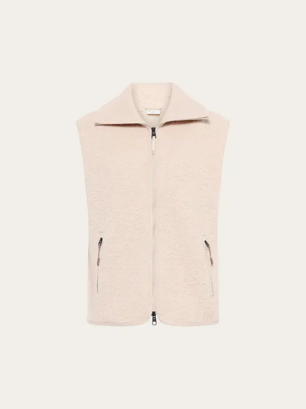 Wool fleece zip vest - Item Colour