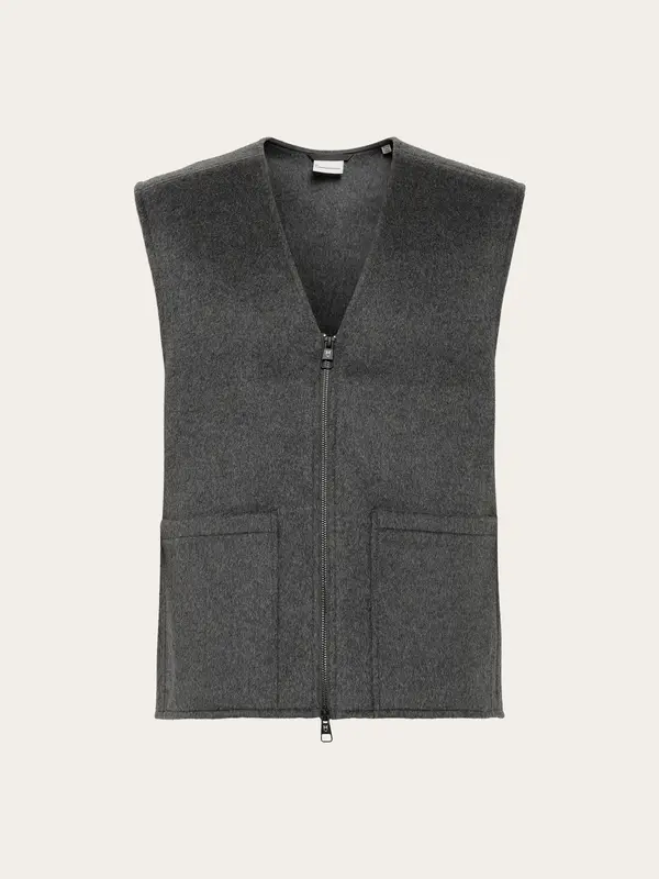Wool vest - Dark Grey Melange