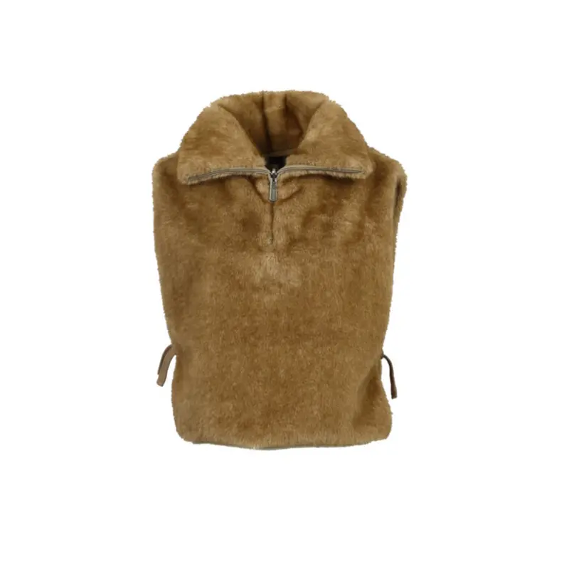 YASMINE (REF. 65297) TAUPE - COL EN FAUSSE FOURRURE