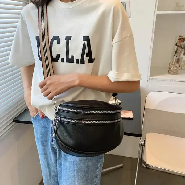 Zadie - Sac à bandoulière à double fermeture éclair