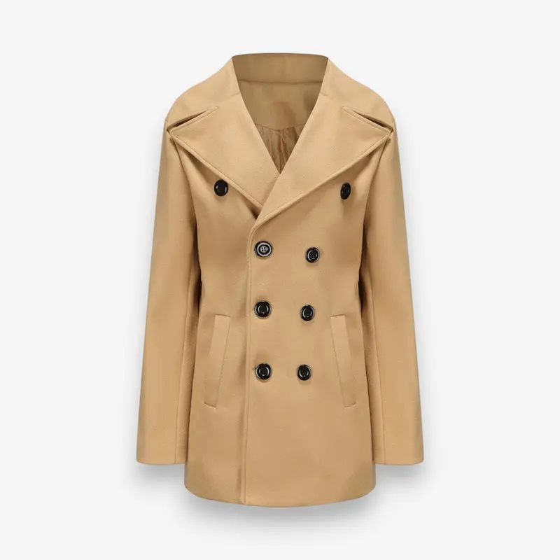 Zayn – Manteau à manches longues boutonné avec col rabattu et poches