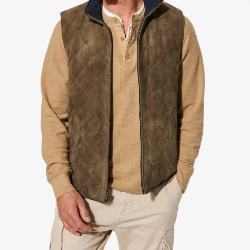 Zian – Veste sans manches avec fermeture éclair et col rabattable