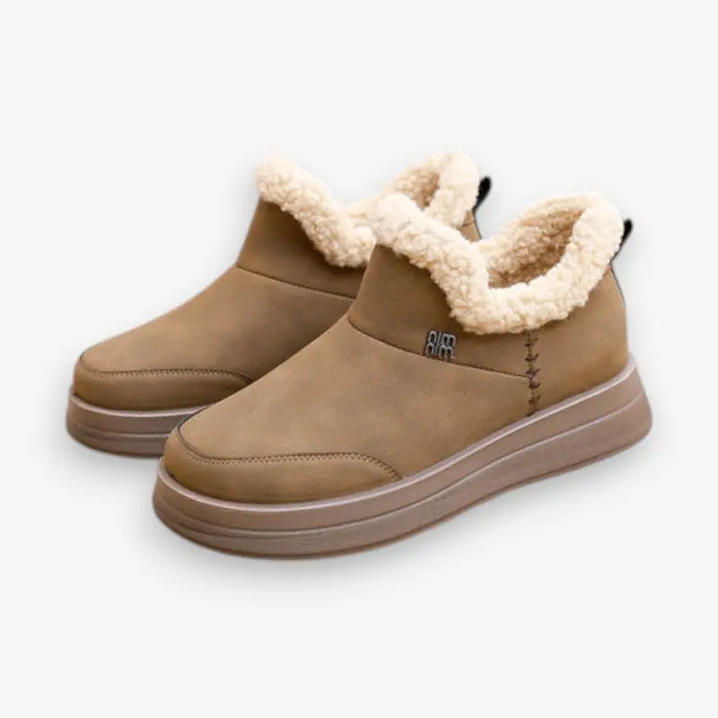 Ziva – Chaussures à bout rond couvrant la cheville avec semelle plate structurée