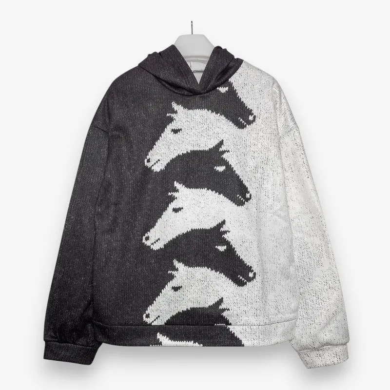 Ziva – Veste ample à manches longues en fausse fourrure avec col rond